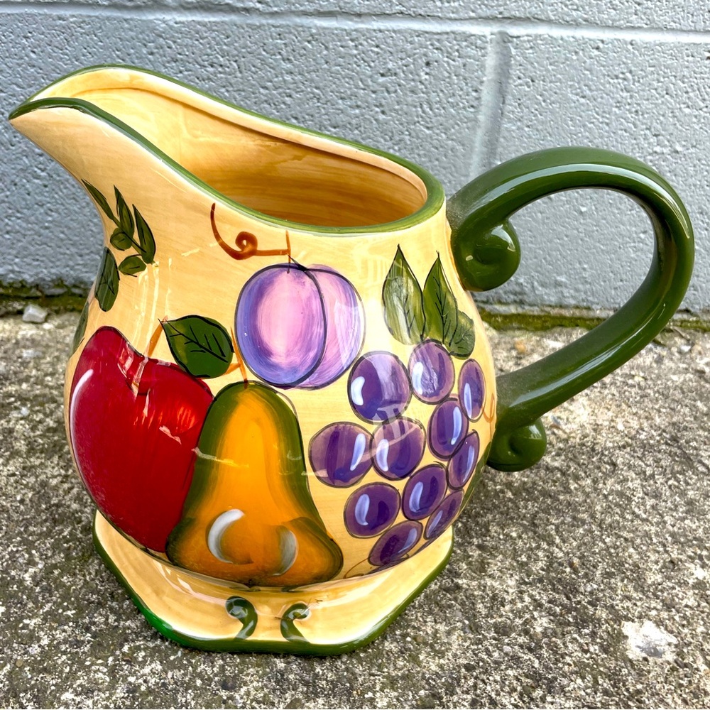 Vintage 12”x8” Granada by HOME TRENDS XL 3L Fruit Pitcher